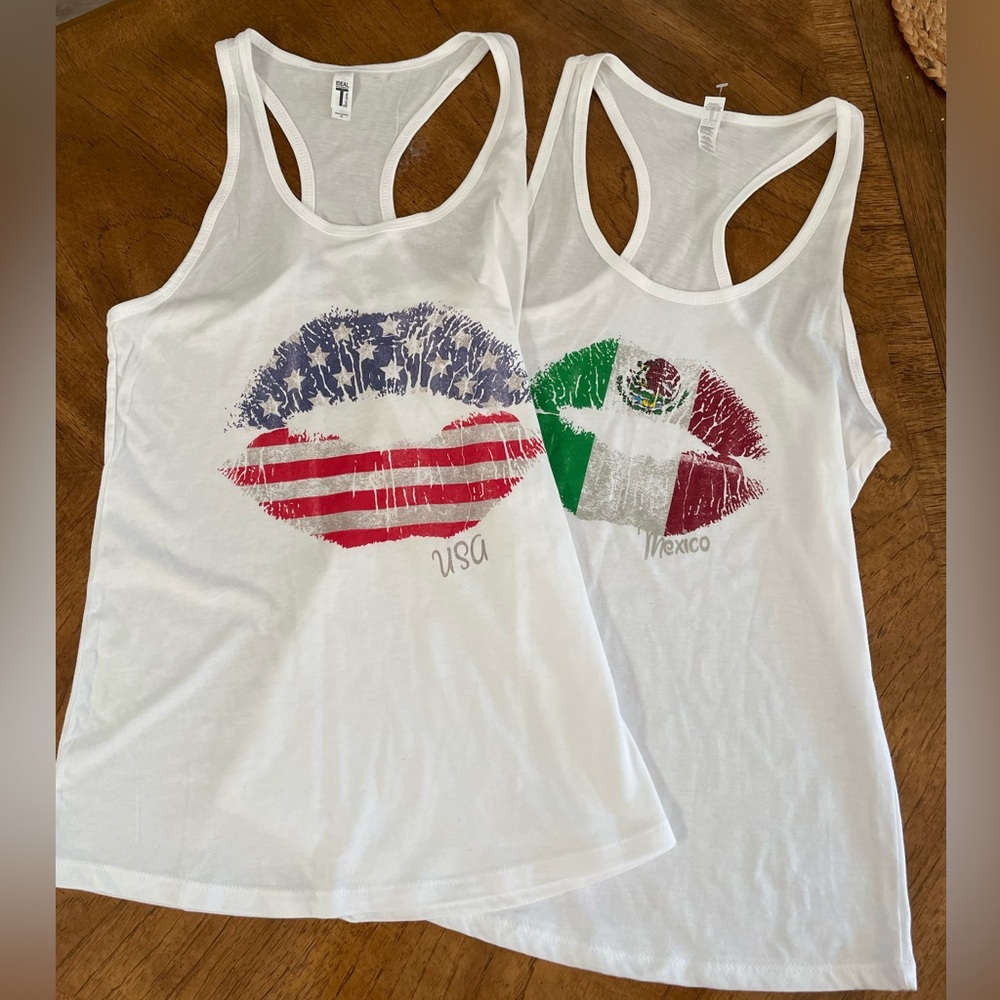 2/$10 White Tanks. USA & Mexico